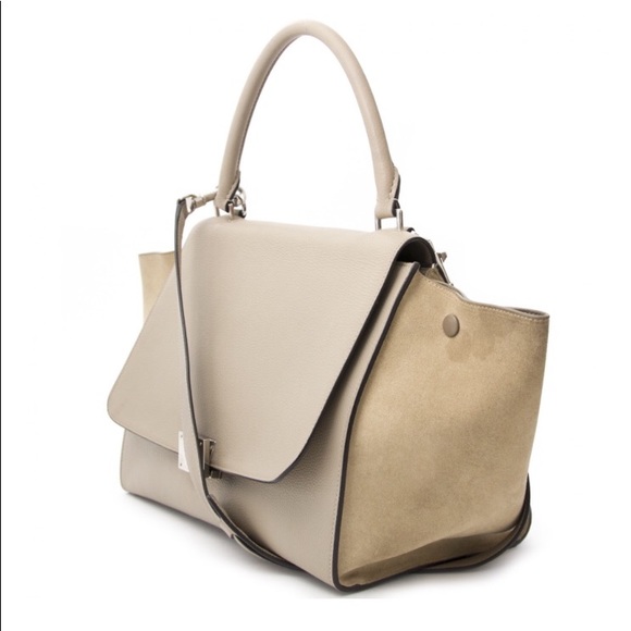 Celine Trapeze two tone beige tote - Picture 2 of 4